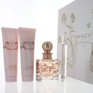 Fancy By Jessica Simpson 3 Piece Gift Set 1.7 Oz Eau De Parfum Spray 4.0 Oz Bath Shower Gel 4.0 Oz Body Lotion For - All
