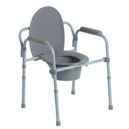Drive Medical Steel Folding Commode - Using the bathroom shouldn't be a difficult chore.  If reduced mobility makes getting to the bathroom a challenge, a home care commode can be a necessity.  The folding steel commode from Drive Medical can be easily setup in any room of the house...