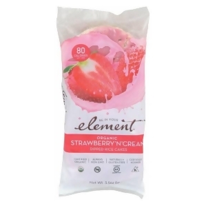 UPC 857360004427 product image for Element Organic Dipped Rice Cakes Strawberry'n'cream Case Of 6 3.5 Oz - All | upcitemdb.com