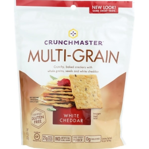Crunchmaster Multi-Grain Crackers White Cheddar Case of 12 4.5 oz. - All
