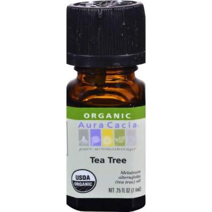 Aura Cacia 0325977 Organic Essential Oil - Tea Tree - . 25 oz - Aura Cacia, Organic, Pure Essential Oil, Tea Tree - .25 fl oz 100% pure essential oil Plant Part: Leaves & Stems Source: Australia Benefit: Purifying Aroma: Medicinal Top Note If pregnant, suffering from any medical condition, or taking medication,...