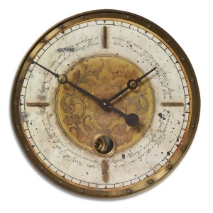Uttermost Leonardo Script Cream Clock - All