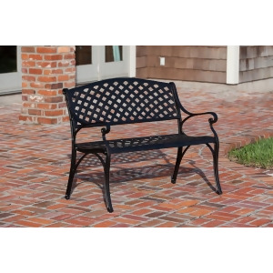 Well Traveled Living Antique Bronze Cast Aluminum Patio Bench - All