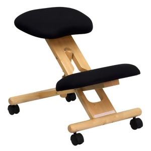 Flash Furniture Mobile Wooden Ergonomic Kneeling Chair in Black Fabric Wl-sb-2 - All