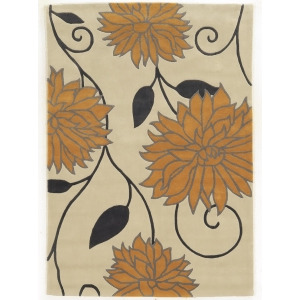 Linon Trio Rug In Ivory And Marigold 1.10 x 2.10 - All