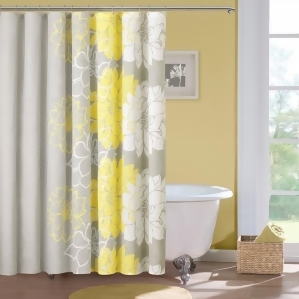 Madison Park Lola Shower Curtain In Yellow and Grey - All