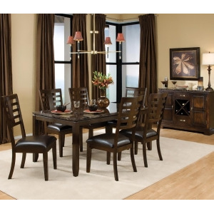 Standard Furniture Bella 8 Piece Dining Room Set w/ Faux Marble Top - All