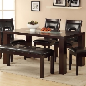 Homelegance Lee Dining Table w/ Crackle Glass Insert in Espresso - All