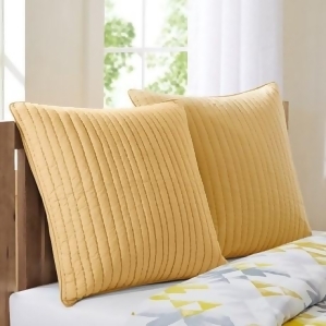 Ink Ivy Camila Quilted Euro Sham In Yellow Set of 2 - All