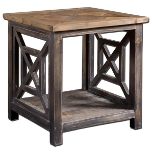 Uttermost Spiro End Table in Brushed Black - All