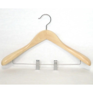 Proman Products Taurus Wide Shoulder Suit Hanger w/ Clips in Natural - All