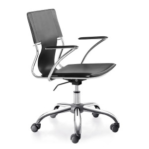 Zuo Trafico Office Chair in Black Set of 2 - All