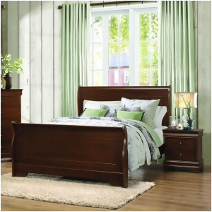 Homelegance Abbeville 2 Piece Sleigh Bedroom Set in Brown Cherry - All