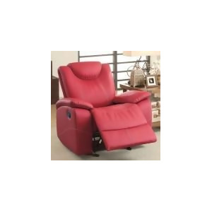 Homelegance Talbot Glider Reclining Chair in Red Leather - All