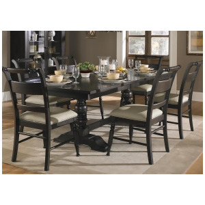 Liberty Furniture Whitney 5 Piece Trestle Table Set in Black Cherry Finish - All