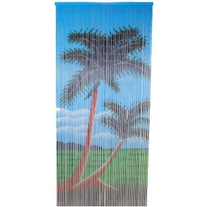 Bamboo Double Palm Tree Curtain - All