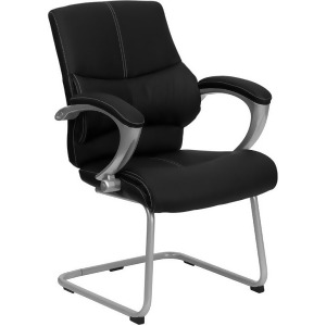 Flash Furniture Black Leather Executive Side Chair H-9637l-3-side-gg - All