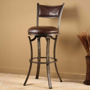 Hillsdale Drummond Swivel Bar Stool in Rubbed Pewter - All