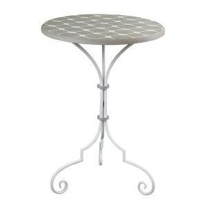 Sterling Industries 51-10133 Ayer-Side Table In Grey / White Painted Finish - All