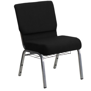 Flash Furniture Hercules Series 21 Extra Wide Black Church Chair With 3.75 Thi - All