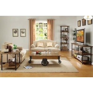 Homelegance Factory 4 Piece Rectangular Coffee Table Set w/ Iron Base - All
