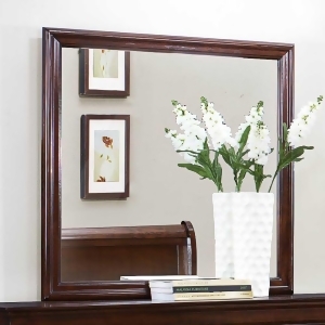 Homelegance Mayville Square Mirror in Brown Cherry - All