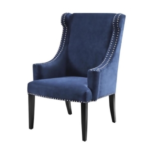 Madison Park Marcel High Back Wing Chair In Blue - All