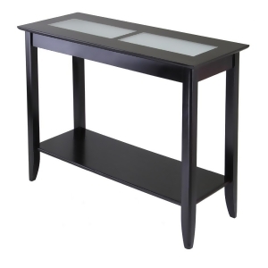 Winsome Wood Syrah Console/Hall Table w/ Frosted Glass in Dark Espresso - All