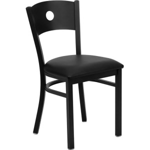 Flash Furniture Hercules Series Black Circle Back Metal Restaurant Chair Black - All