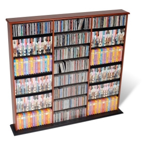 Prepac Cherry Black Triple Media Tower Holds 960 CDs - All