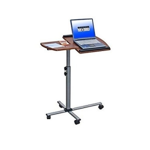 Techni Mobili Deluxe Rolling Laptop Stand in Mahogany - All