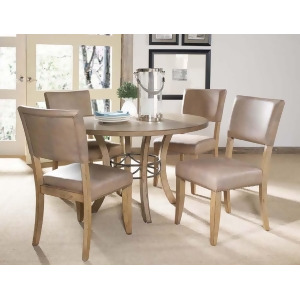 Hillsdale Charleston 5 Piece Wood Base Dining Set w/ Parson Chairs - All