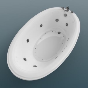 Atlantis Tubs 3660Pdl Petite 36 x 60 x 23 Inch Oval Air Whirlpool Jetted Bat - All