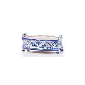 Abigails Ceramic Centerpiece In Blue and White - All