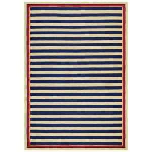 Couristan Covington Nautical Stripes Rug In Navy-Red - All