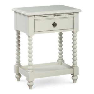 Legacy Inspirations 1 Drawer Boutique Nightstand in White - All