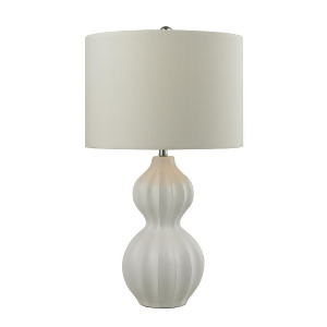 Dimond Lighting 26 Ribbed Gourd Table Lamp In Gloss White - All