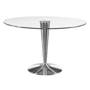 Bassett Concorde Round Glass Dining Table w/ Chrome Base - All