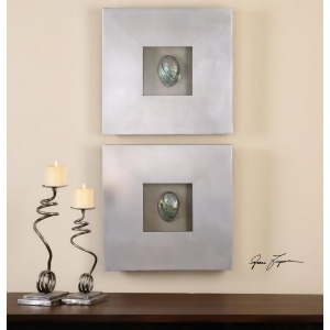 Uttermost Abalone Shells Silver Wall Art Set Of 2 - All