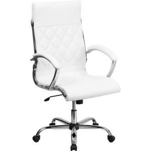 Flash Furniture High Back Designer White Leather Executive Office Chair w/ Chrom - All