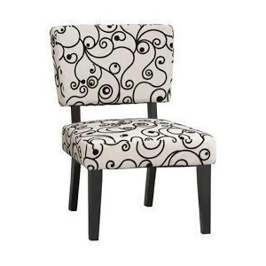 Taylor Accent Chair White Black Circles - All