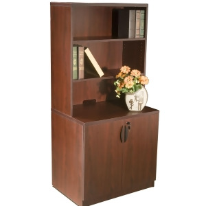 Boss Chairs Boss Storage Cabinet w/ Hutch in Mahogany - All