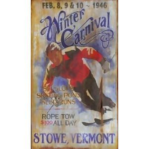 Red Horse Ski Stowe Sign - All