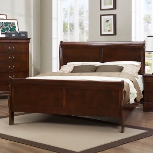 Homelegance Mayville Sleigh Bed in Brown Cherry - All