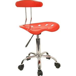 Flash Furniture Vibrant Red Chrome Computer Task Chair w/ Tractor Seat Lf-21 - All