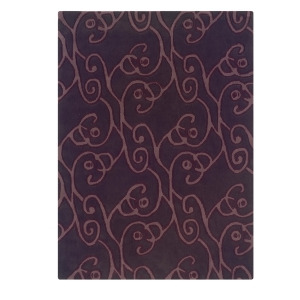 Linon Trio Rug In Chocolate And Violet 1.10 x 2.10 - All