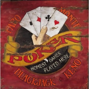 Red Horse Faro Poker Sign - All