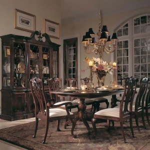 American Drew Cherry Grove 8 Piece Dining Room Set in Antique Cherry - All