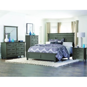 Homelegance Granbury 4 Piece Platform Bedroom Set in Casual Grey Rub-Through - All
