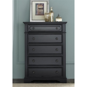 Liberty Furniture Carrington 5 Drawer Chest in Black Finish - All
